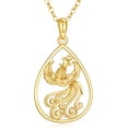 thumbnail image 1 of XATENJE  Phoenix Necklace 14K Yellow Gold Phoenix Teardrop Pendant Necklace Gold Phoenix Bird Jewelry Gifts for Women, 1 of 6