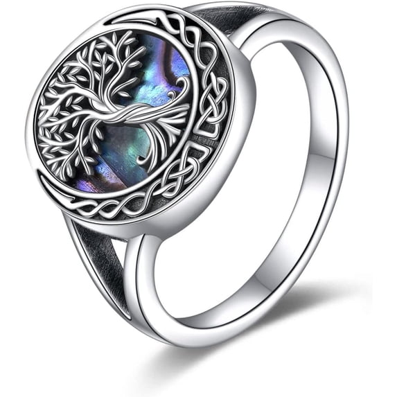 XATENJE Tree of Life Rings Sterling Silver Celtic Knot Tree of Life ...