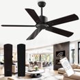 LANHAI 52 inch Modern Downrod Mount Bedroom Ceiling Fan