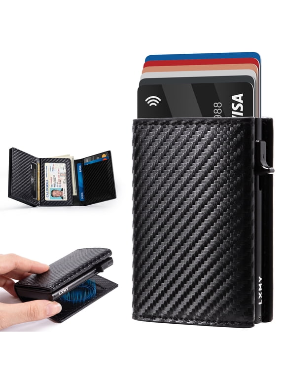 Mens Wallets, Credit Card Holder RFID Blocking, Pop Up Wallets for men