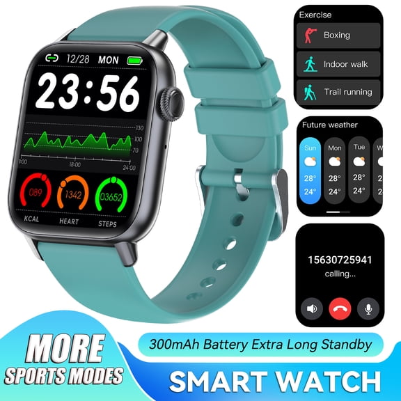 XAXRE 1.83" Touch Screen Smartwatch for Women Men, Fitness Watch Sleep Monitor, Waterproof Activity Tracker Compatible with iOS Android