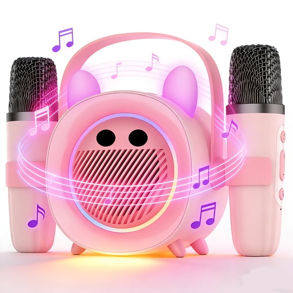 XAXRE Cartoon Karaoke Speaker, Wireless Microphone, Bluetooth Speaker, Outdoor Karaoke Speaker Stand, Recording and Storage