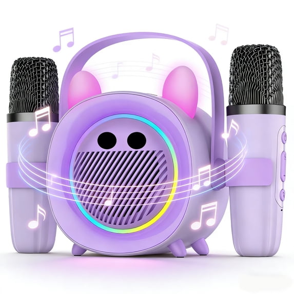 XAXRE Cartoon Karaoke Speaker, Wireless Microphone, Bluetooth Speaker, Outdoor Karaoke Speaker Stand, Recording and Storage
