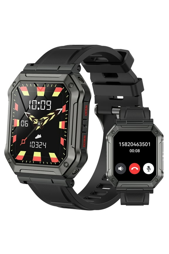 H31 Smart Watches for Men with Call (Support Fast SOS/Silent Mode) 1.91'' HD Outdoor Rugged Watch with 110+ Sports Men Smart Watch Compatible with Android iOS, 1pc