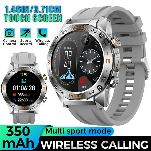 XAXRE H60 1.46'' Big Screen Smart Watch for Men(Answer/Make Calls), Fitness Watch for iOS Android Smartwatch with Multiple Sports Modes Pedometer, 1pc