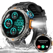 XAXRE KE3Pro GPS Smart Watch for Men with, 3ATM Waterproof Watch 530mAh Smartwatch with Flashlight Compatible with Android iOS, 1pc