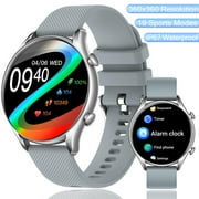 XAXRE KT60 1.32 HD Touch Screen IP67 Waterproof Smart Watch for Men Women with Bluetooth Calls Step Counter Sport Watch with Activity Fitness Trackers for iOS Android, 1pc, Gray
