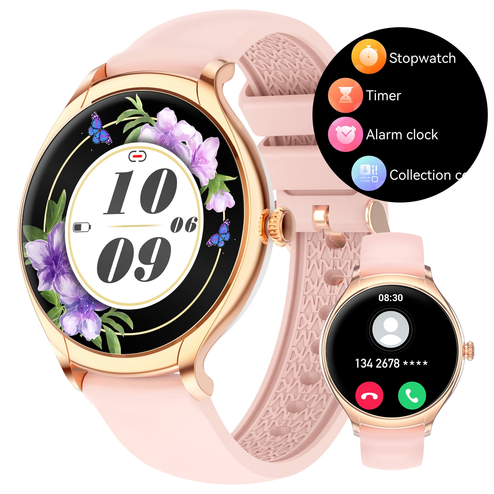 XAXRE KT67 Smart Watches for Women (Answer and Make Call) with Voice Assistant, Smartwatch with Multiple Sport Modes Compatible with iOS Android, 1pc