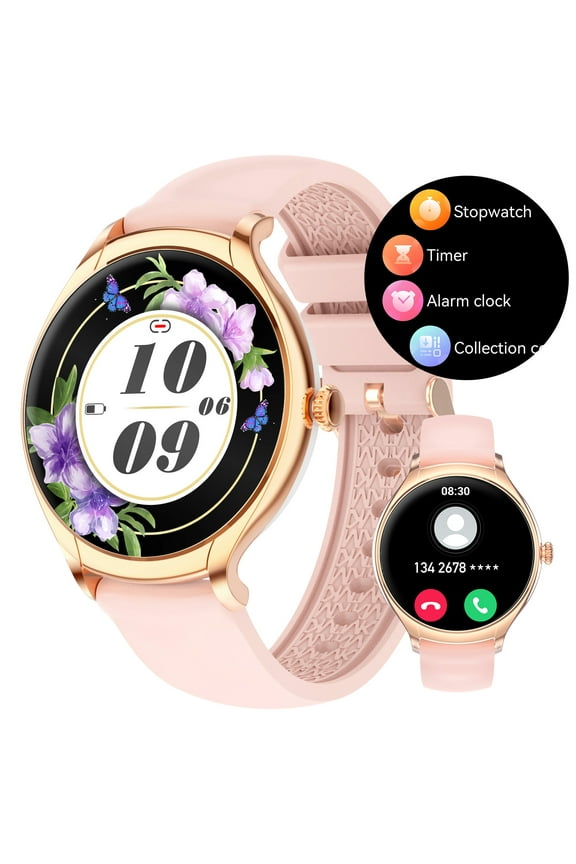 KT67 Smart Watches for Women (Answer and Make Call) with Voice Assistant, Smartwatch with Multiple Sport Modes Compatible with iOS Android, 1pc