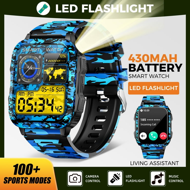 XAXRE KT79 Smart Watch for Men with LED Flashlight Big