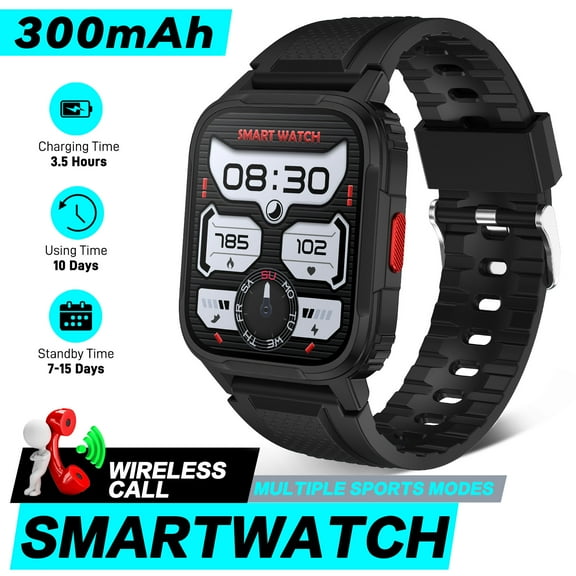 XAXRE LW9 Smart Watch for Men(Answer/Make Calls), 1.95” HD Smart Watches, IP67 Waterproof Smartwatch with 100+ Sports Modes Compatible with iOS Android, 1pc