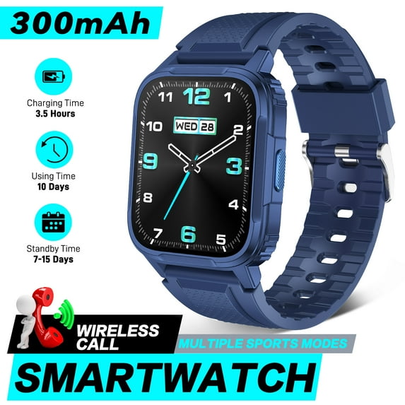 XAXRE LW9 Smart Watch for Men(Answer/Make Calls), 1.95” HD Smart Watches, IP67 Waterproof Smartwatch with 100+ Sports Modes Compatible with iOS Android, 1pc