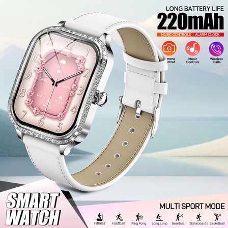 MK88 Smart Watches for Women(Answer/Make Call) with Diamonds, 1.75” HD Screen Smartwatch with 100+ Sports Modes IP68 Waterproof Ladies Watch Compatible with iOS Android, 1pc