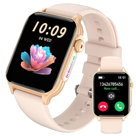 XAXRE P6 Smart Watches for Men Women(Answer/Dial Calls) 1.96" HD Big Screen Watch with 100+ Sports Mode IP67 Waterproof Smartwatch Compatible with iOS Android, 1pc