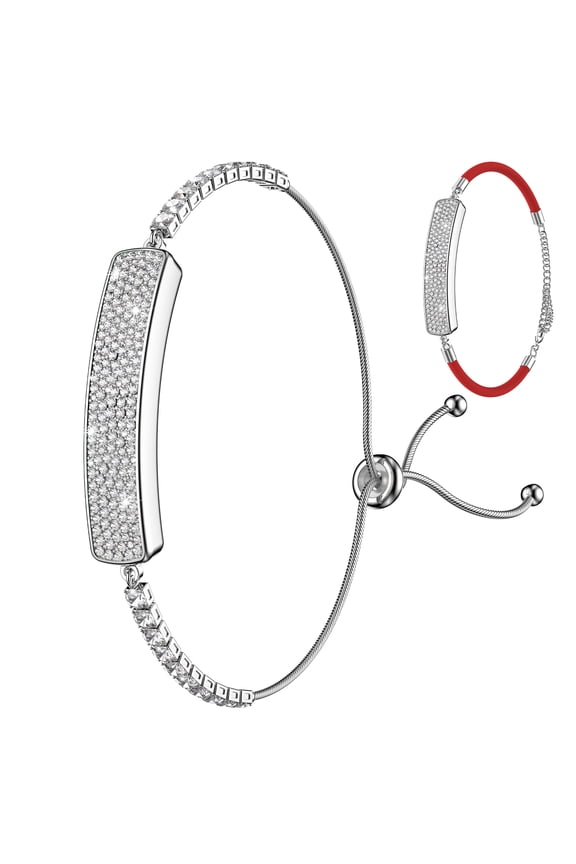 Smart Bracelet for Women 5ATM Waterproof Activity Tracking Fashion Diamond Bracelet with 2 Bands