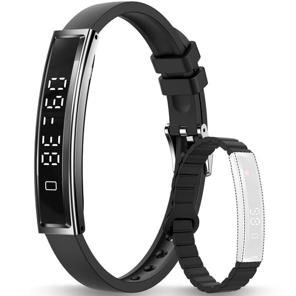 XAXRE Smart Bracelet with 2 Bands, 5ATM Waterproof, Multiple Sport Modes, Pedometer Smart Bracelet for Women Men Android iOS