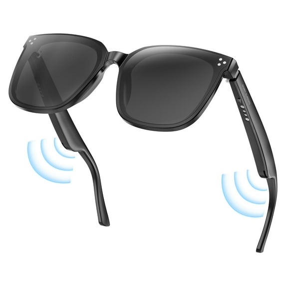 XAXRE Smart Glasses for Men Women Polarized Sunglasses with Bluetooth Wireless Audio Built-in Speakers Answer/Make Calls Unisex Bluetooth Glasses for Athletic/Outdoor UV Protection and Voice Control