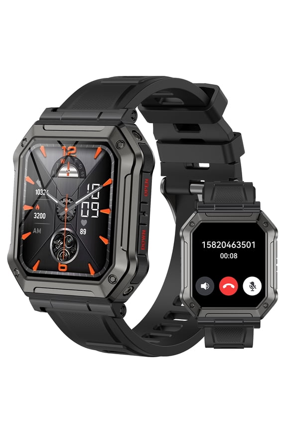 Smart Watches for Men with Call (Support Fast SOS/Silent Mode), 1.91'' HD Outdoor Rugged Watch Fitness Tracker with 110+ Sports Smart Watch, for Android iPhone