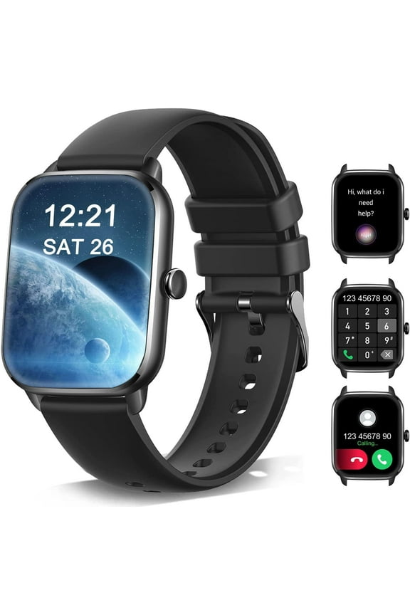 Smart Watches for Men Women Make/Answer Call, 1.9" HD Ultra Narrow Edge Screen Smartwatch, Compatible with iPhone Samsung Android Phones, Waterproof Fitness Tracker with Sleep Monitor Pedometer