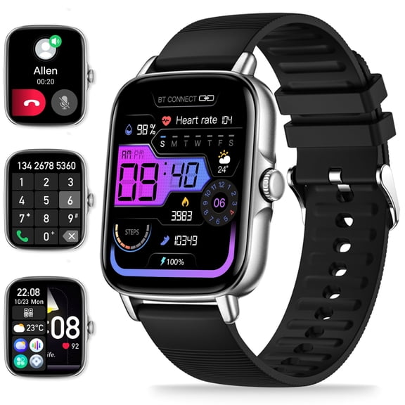 XAXRE Smartwatch for Men Women, 1.69" HD Bluetooth Phone Watch(Make/Answer Call), IP67 Waterproof Fitness Watch with Sleep Monitor Activity Tracker, for iPhone Android