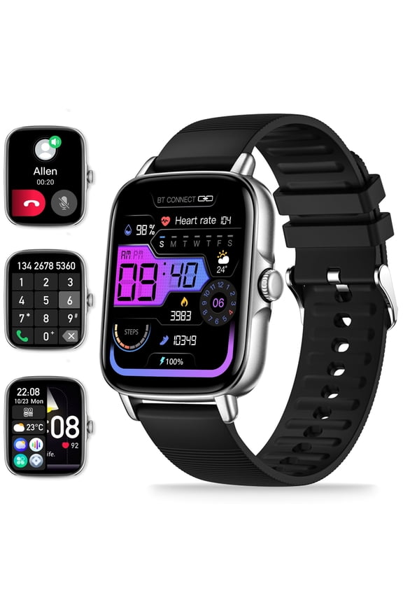 Smartwatch for Men Women, 1.69" HD Bluetooth Phone Watch(Make/Answer Call), IP67 Waterproof Fitness Watch with Sleep Monitor Activity Tracker, for iPhone Android