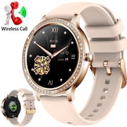 XAXRE Women Smart Watch, 1.32" HD Full Touch Screen Call Receive/Dial with Pedometer Smartwatch, Activity Tracker Watch Compatible with iOS Android