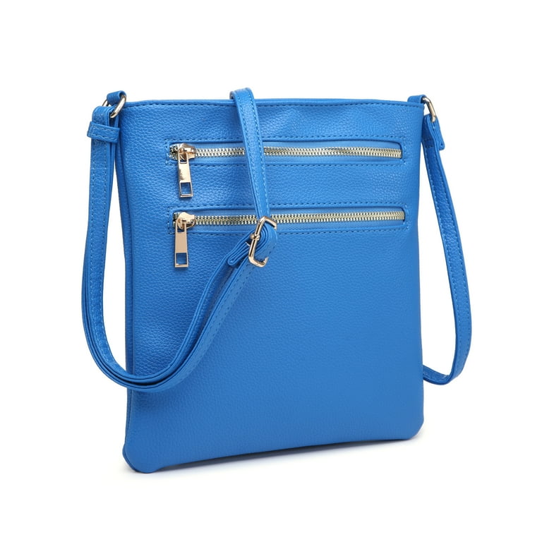 XB Faux Leather Crossbody Handbag Purse for Women Shoulder Messenger Bags Multi Zipper for Travel Work Walmart