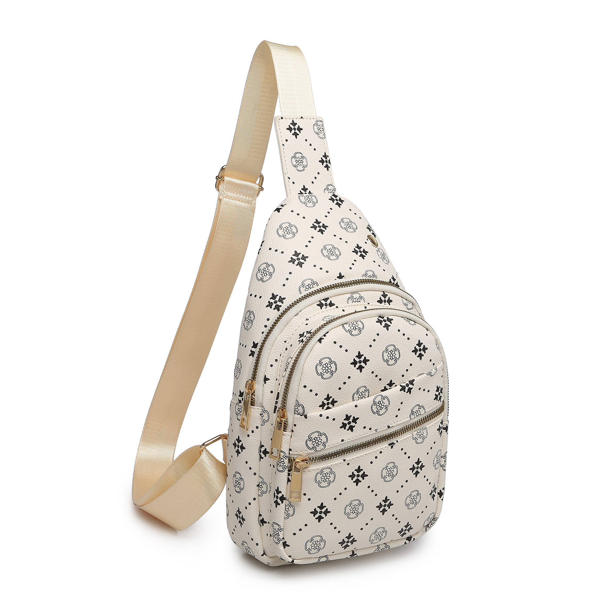 XB Leather Sling Backpack Bag for Women Men Travel Hiking Crossbody