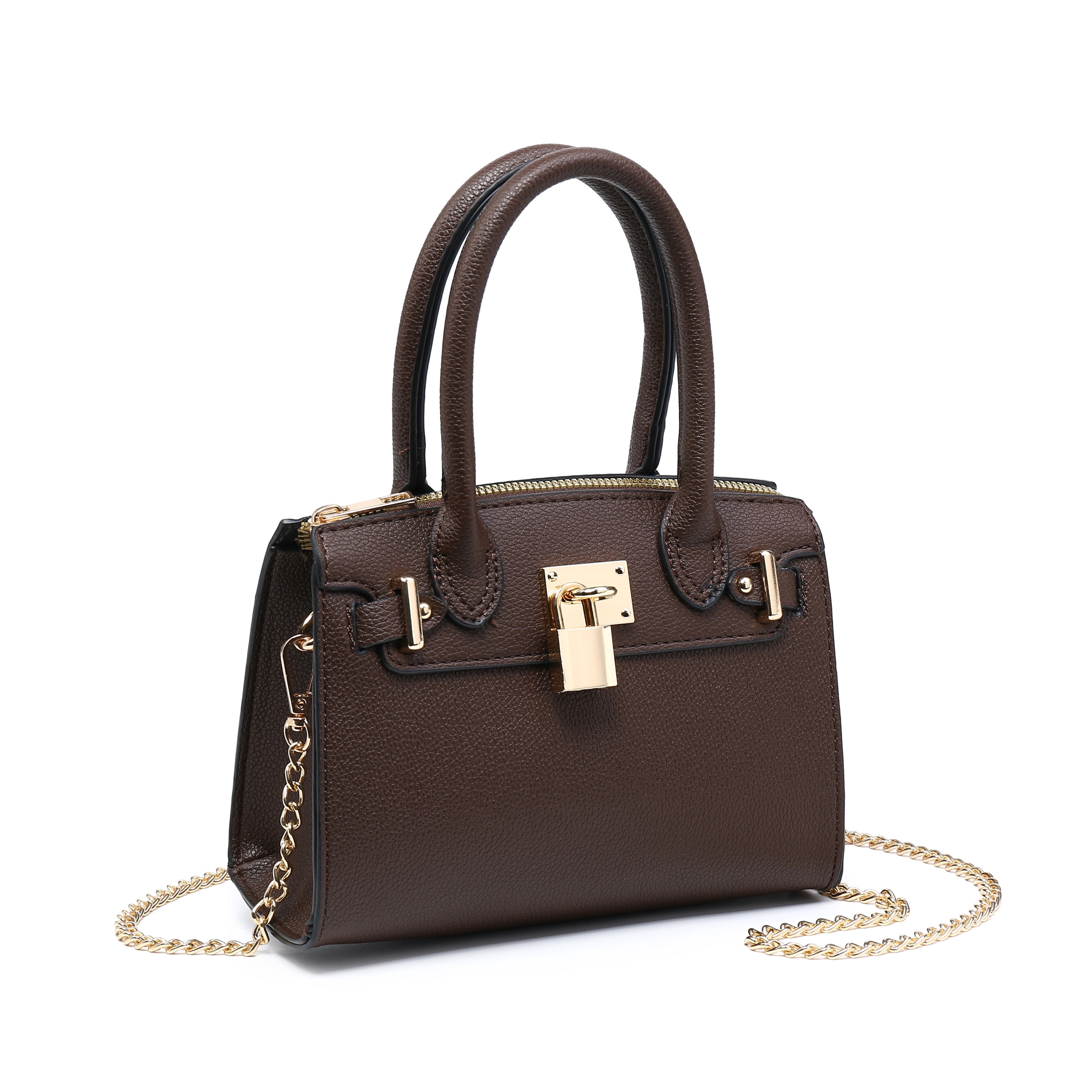 Handbag With Chain XB Top Handle Satchel Bags for Women Fahsionable Crossbody Purse Mini ...