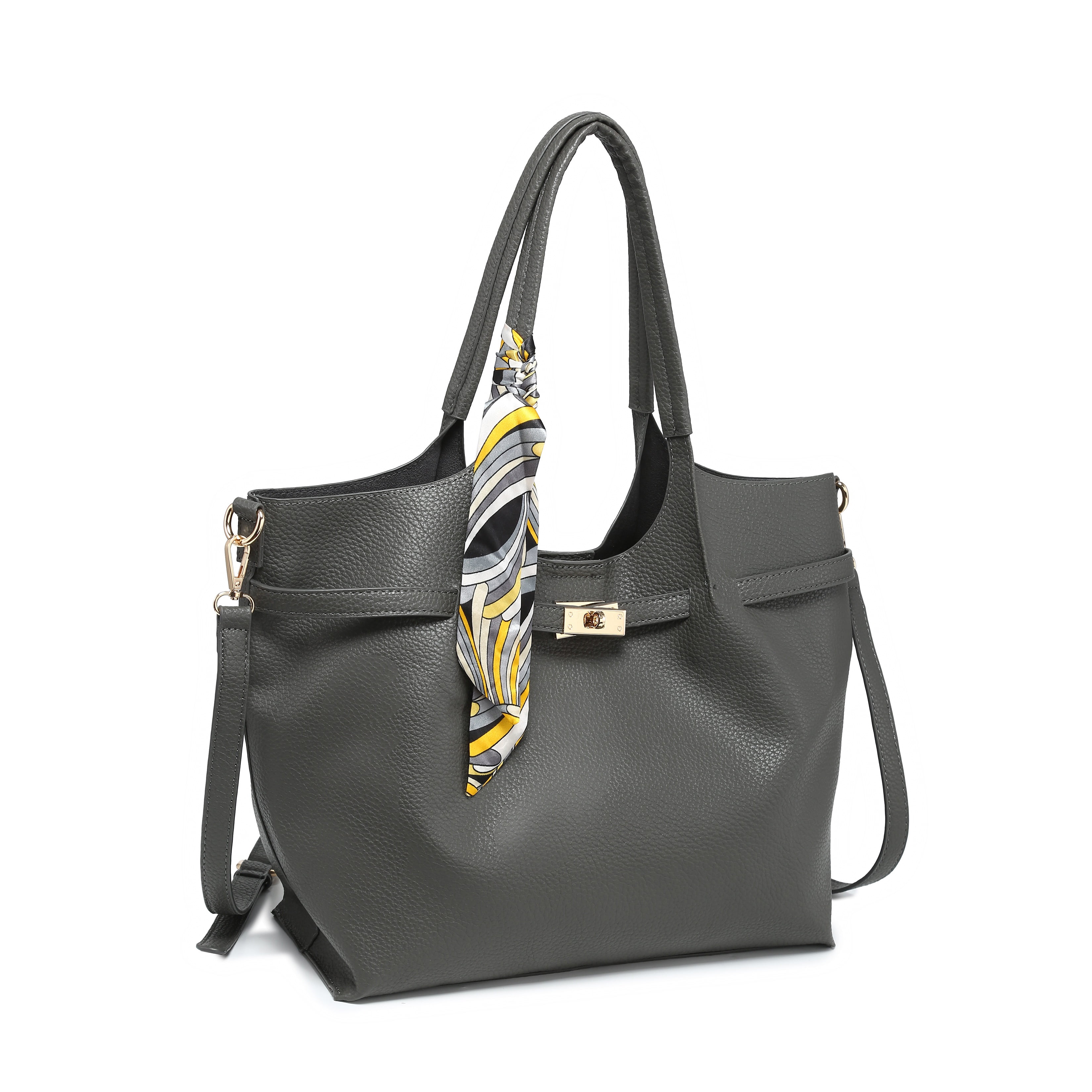 ★TOUT Y EST★ Classic Brittany Check Two-Way Bag 12478426 XB 2 Pieces Women Checkered Satchel Handbags and Wallet Set