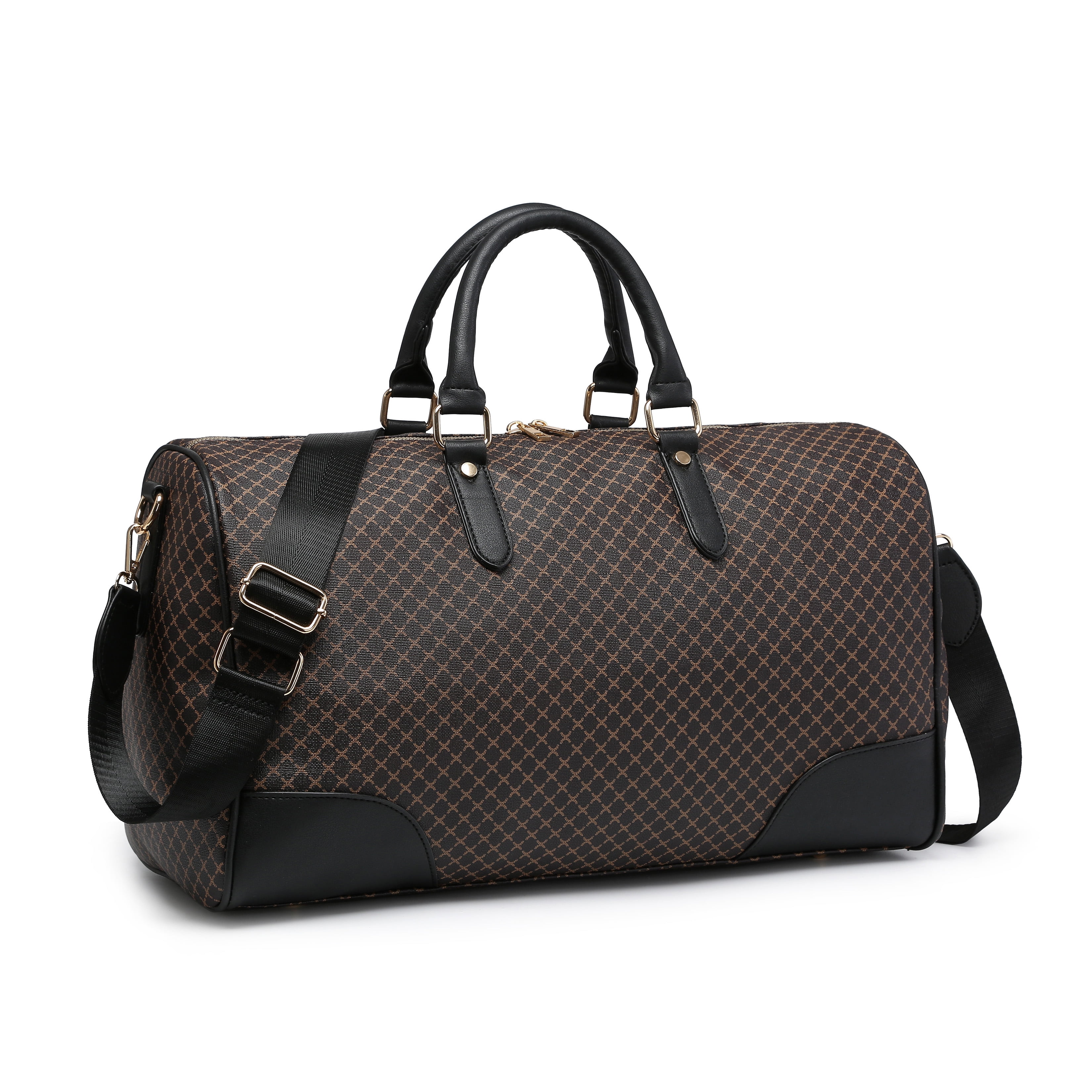 Black Men Travel Duffle Bags Waterproof PU Leather Handbags Shoulder Bag  For Women Man Office Tote Large Capacity Weekend Bag X2
