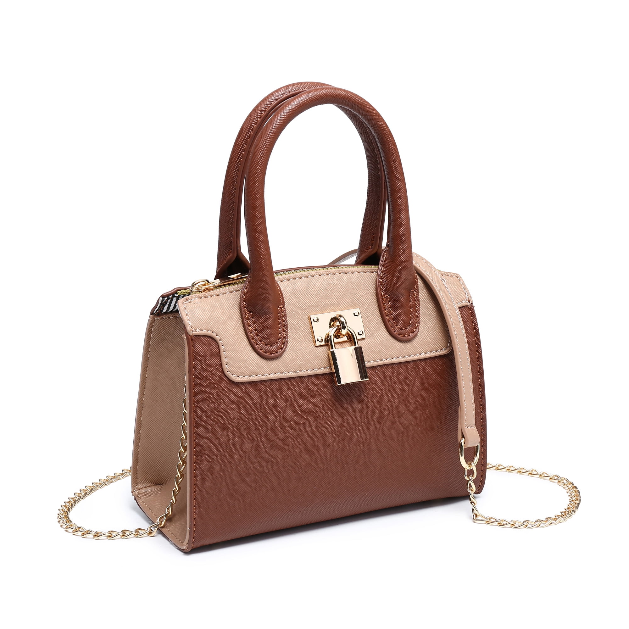 XB Two Tones Women Tote Handbag Vegan Leather Top Handle Crossbody xb-two-tones-women-tote-handbag-vegan-leather-top-handle-crossbody