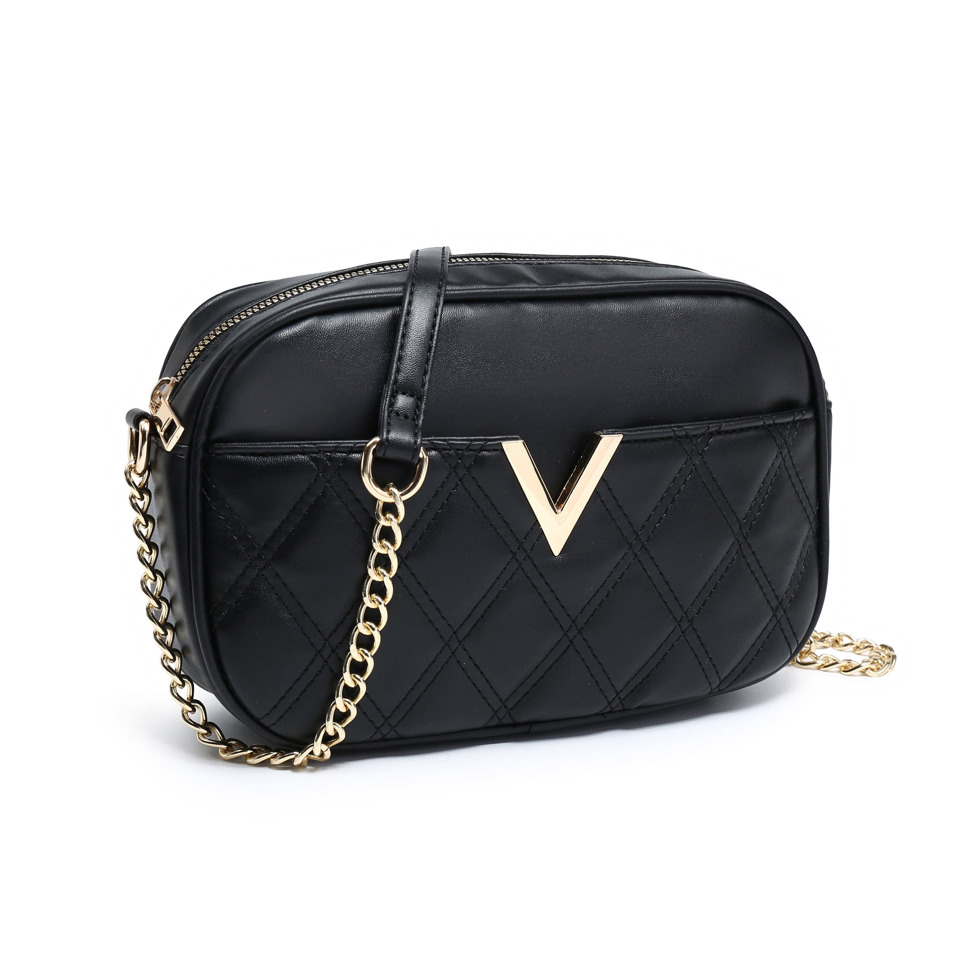 XB Vegan Leather Crossbody Messenger Bag Women Shoulder Handbag Chain