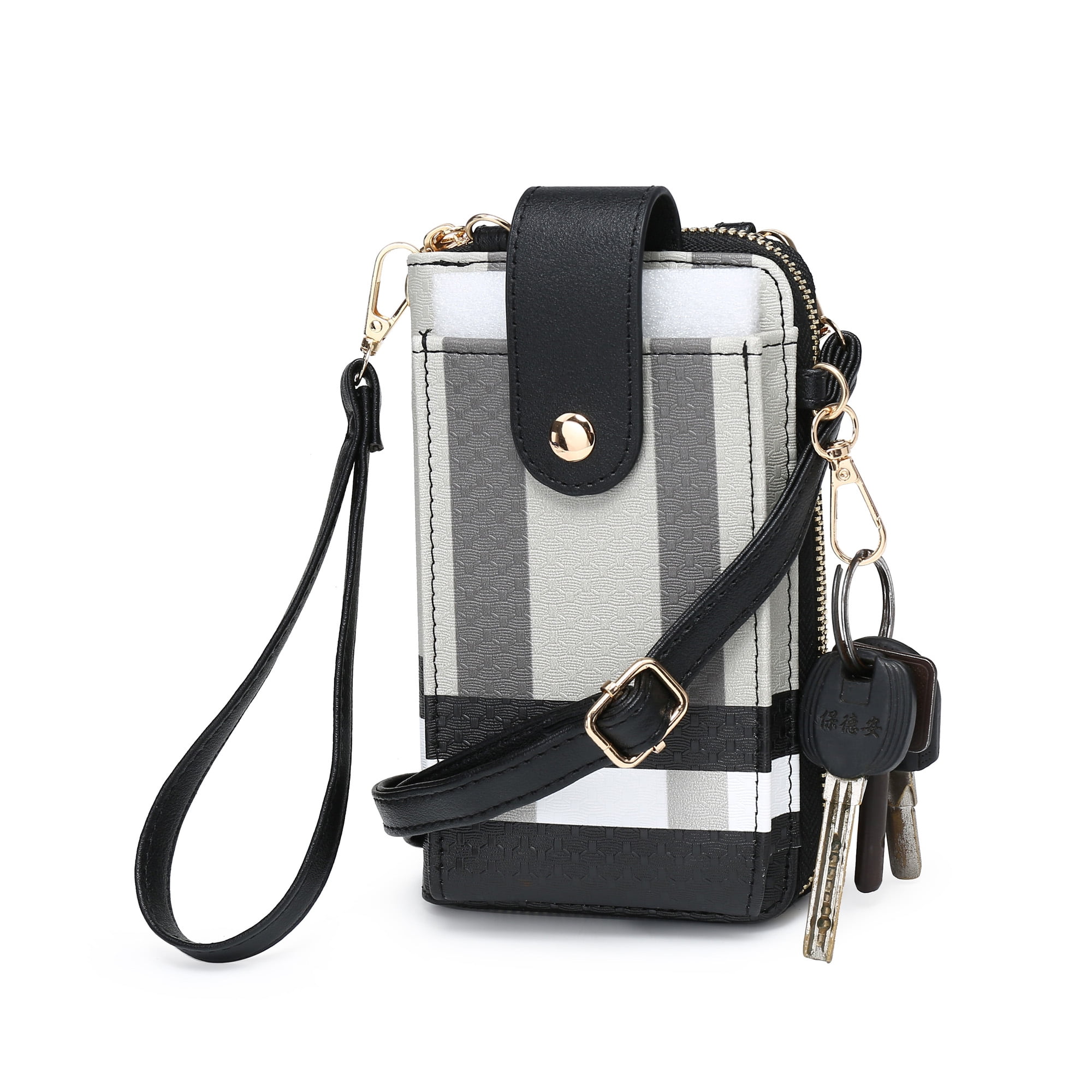 XB Women Leather Crossbody Wallet Cell Phone Purse Plaid Shoulder Handbag Clutch wristlet Wallets