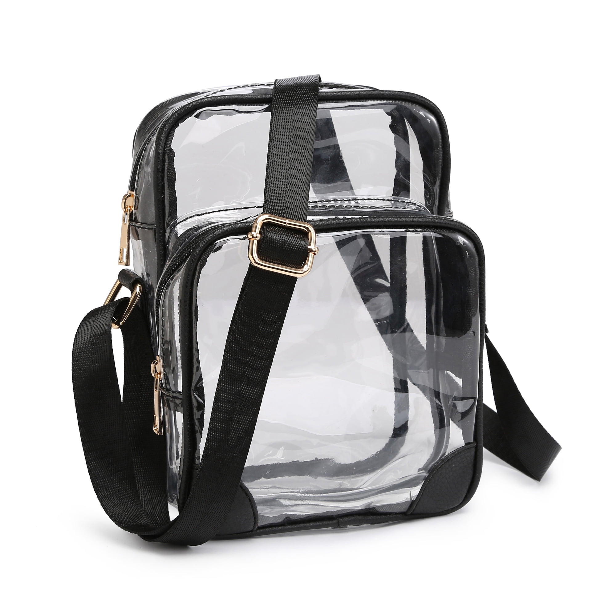 XB Women's Clear Crossbody Purse Bag, Multi Pockets Transparent ...