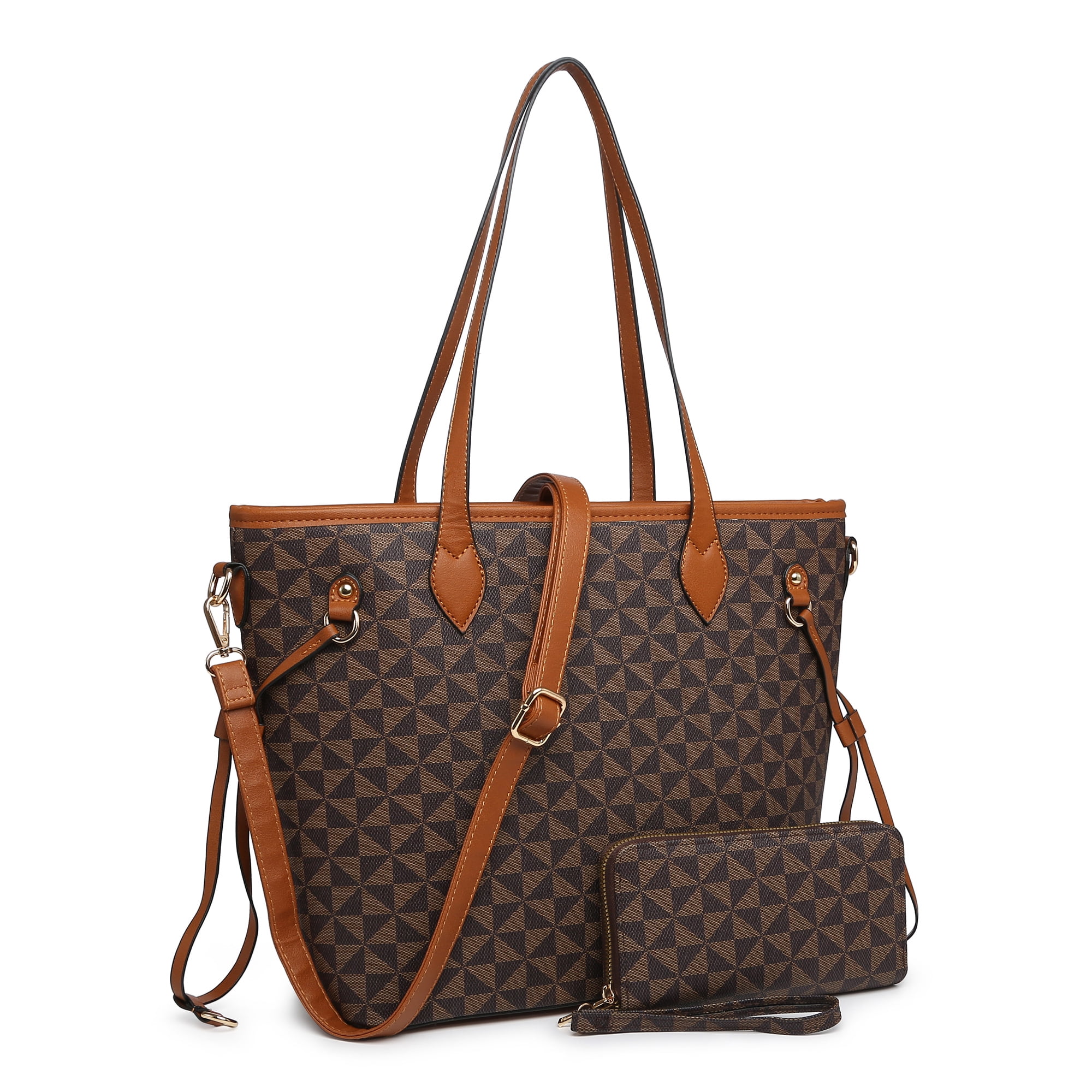 XB Women's Plaid Tote Bag Faux Leather Shoulder Bag Satchel
