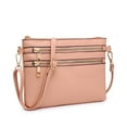 thumbnail image 1 of XB Womens Zip Purse Shoulder Handbag Leather Crossbody Bag Tassel Clutch Handbag Cell Phone Purse, 1 of 7