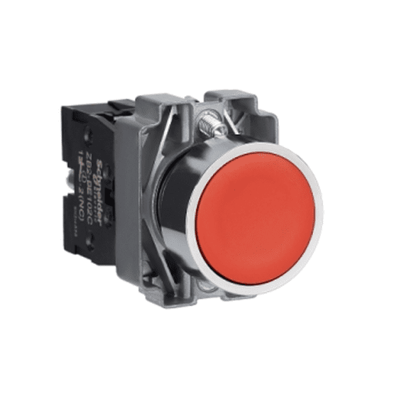 XB2BA42C Schneider Momentary Red Push Button Switch (ZB2-BZ102+ ZB2-BA4C)