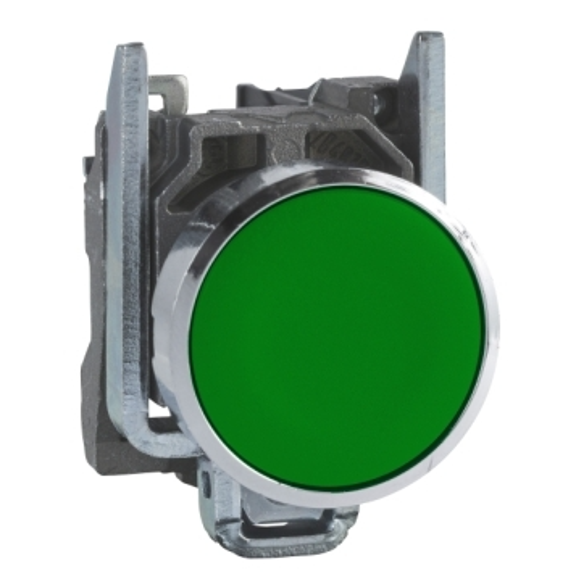 XB4BA31 TELEMECANIQUE GREEN FLUSH PUSHBUTTON 22 SPRING RETURN 1NO