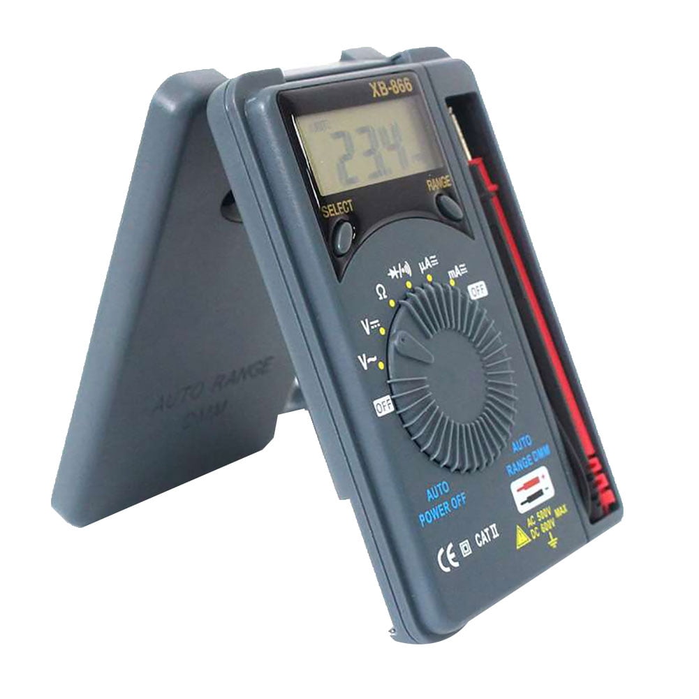 XB866 Portable Mini Digital LCD Multimeter Auto Range DC AC Volt Ohm Tester,XB-866