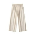 thumbnail image 1 of XBASW 1-10 Years Girls Wide Leg Pants for Kids Baby Thin Loose Straight Pants Toddler Girls Summer Casual Anti-Mosquito Trousers, 1 of 7