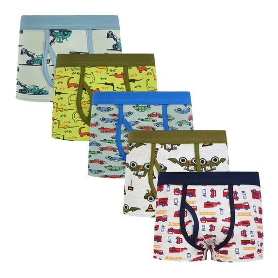 XBASW 1-12 Years Boys 100% Cotton Underwear for Baby Kids Cartoon Printing Boxer Briefs Toddler Boys Soft Underpants Shorts 4PCS