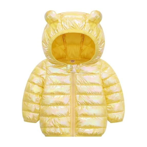 XBASW 1-5T Toddler Dazzle Color Winter Jacket Baby Hooded down Cotton Coat Jacket for Girls Boys Padded Puffer Warm Outerwear