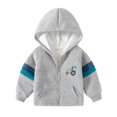 thumbnail image 1 of XBASW 1-6 Years Boys Hoodie Sweater Zip up Autumn Winter Sweatshirt Padded Cardigan Jacket for Baby Toddler Kids, 1 of 8