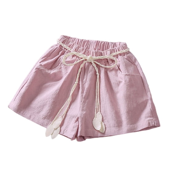 XBASW 1-6 Years Girls Shorts Summer Cotton Hot Pants Solid Color Five Pants Shorts for Baby Toddler Kids