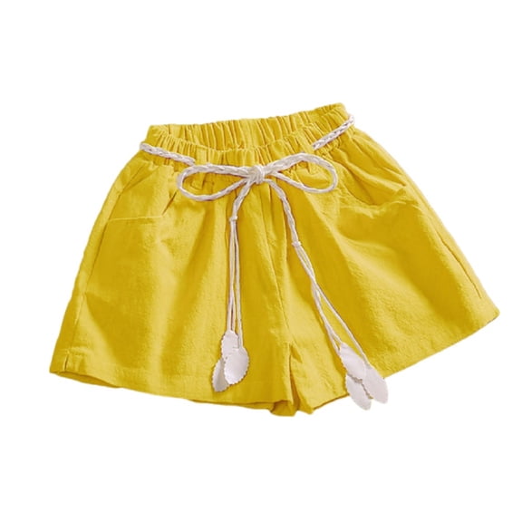 XBASW 1-6 Years Girls Shorts Summer Cotton Hot Pants Solid Color Five Pants Shorts for Baby Toddler Kids