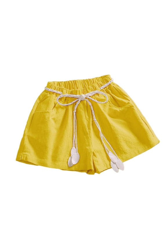 1-6 Years Girls Shorts Summer Cotton Hot Pants Solid Color Five Pants Shorts for Baby Toddler Kids