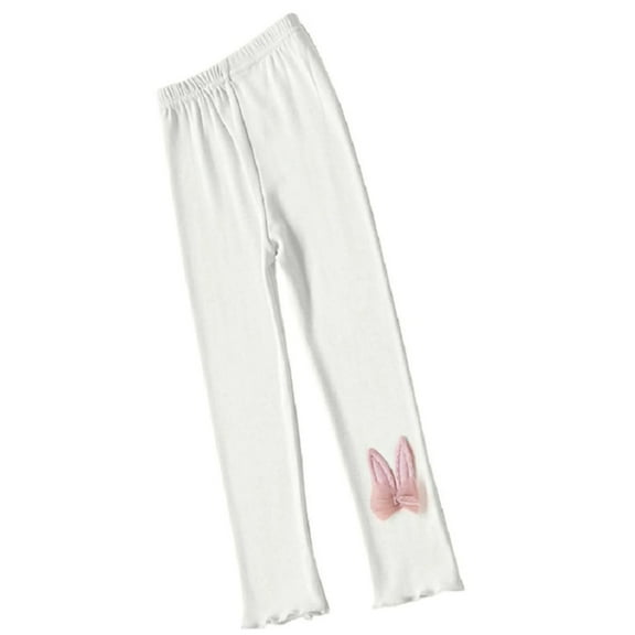 XBASW 1-7 Years Girls Leggings for Baby Kids Cotton Capris Spring Summer Nine Pants Toddler Solid Color Trousers for Girls