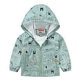 thumbnail image 1 of XBASW 1-8Y Boys Rain Coat Causal Zip up Jackets for Toddler Kids Dinosaur Printed Hoodies Outerwear Boys Spring Autumn Windbreaker Jacket, 1 of 9