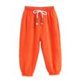 thumbnail image 1 of XBASW 2-7 Years Boys Girls Soft Loose Harem Pants Toddler Baby Casual Light Sweatpants Kids Elastic Waist Trousers for Summer, 1 of 7